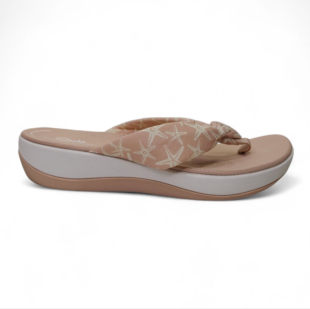 CLARK'S Arla Glison Pink Cloudstepper Sandals Starfish Sz 11